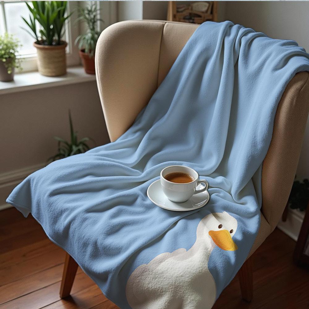 Soft Watercolor Floral Stem Cartoon Anime Print Flannel Blanket Soft Warm Throw for Kids Bedroom Sofa Christmas Office Car