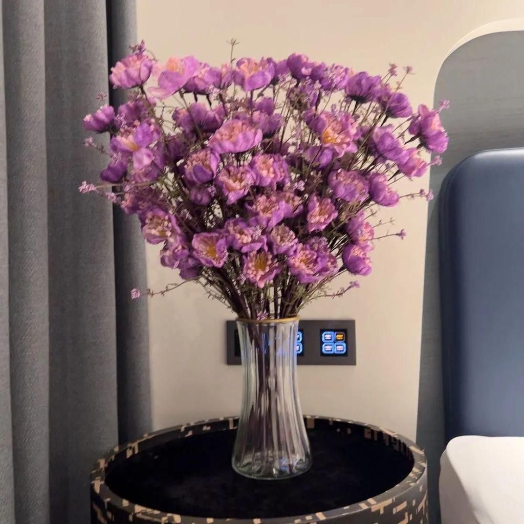 Leichter Luxus Seidenazaleen-Arrangement – Künstliche Blumen für Wohnzimmer- und Esszimmerdekoration