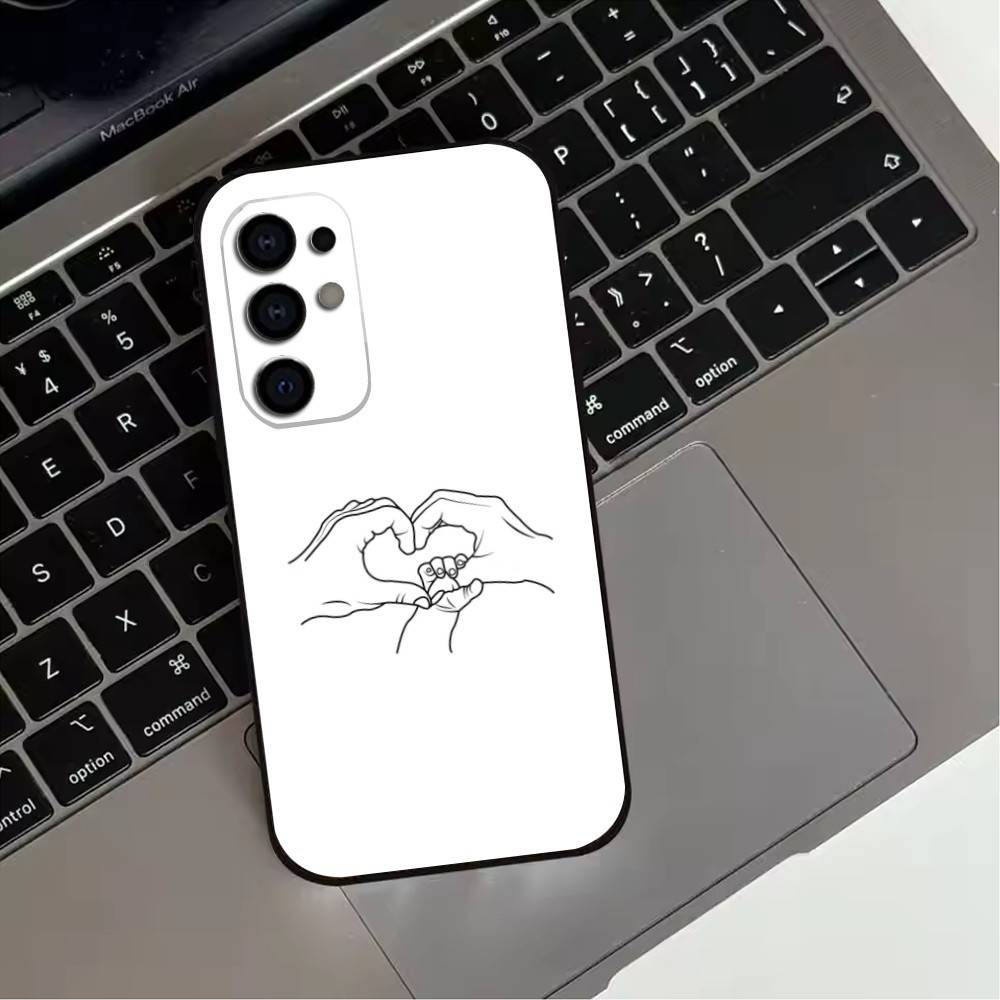 Baby Mom Dad Family Hand Phone Case For Samsung S25,S24,S21,S22,S23,S30,Ultra,S20,Plus,Fe,Lite,Note,10,Black Cover