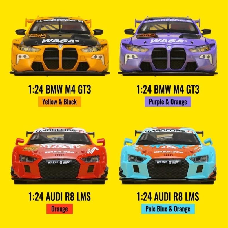 1/24 Scale BMW M4 GT3 WASA Racing Series Alloy Metal Diecast Model Car DIY Design Collection Decoration Boutique Trendy Gifts for Boys