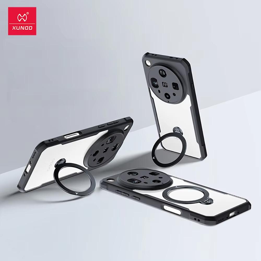 Xundd For Oppo Find X8 Ultra Case For Oppo Find X8 Casing Luxury Phone Cover With Rotatable Magnetic Holder Stand nero