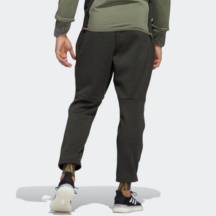 Adidas Knitted Sweatpants Men's Deep Earthy Brown Moderate Straight Fit Pants GD8454