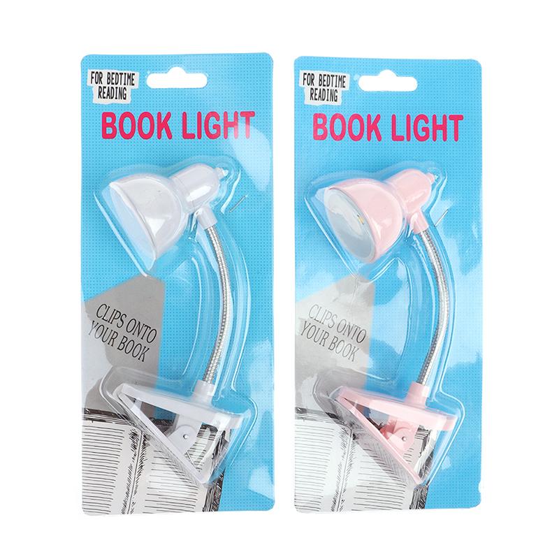 1Pc Mini Led Clamp Reading Lamp Night Lights Read Bedside For Bedroom Study Clip Design Home Portable Book Clip Lamp