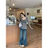 Women's Retro Slim Fit U-Neck Long Sleeve T-Shirt - Early Spring Base Layer