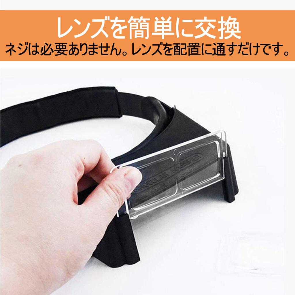 MAGDEPO Headband Magnifier Head Magnifier Optical Acrylic Binocular Magnifier Magnification Adjustable Headband for Jewelry Head Magnifier for