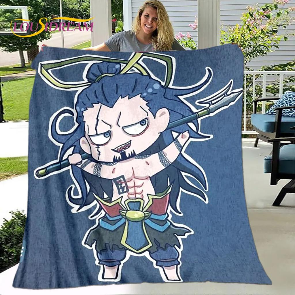 Záznam Ragnarok anime kreslená měkká plyšová přikrývka, flanelová přikrývka přikrývka do obývacího pokoje Ložnice Pohovka Pohovka Piknikový kryt