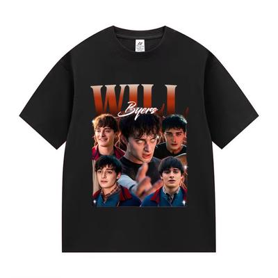 Série TV Américaine Will Byers T-shirt Graphique Hommes Mode Décontractée Coton Manches Courtes T-shirt Vintage Col Rond T-shirts Oversize
