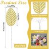 200pcs Gold Leaves Artificial Flowers,Artificial Silk Leaves, Fake Leaves with Stems Crafts Fake Faux Wired Single Leaf for DIY Crafts Floral
