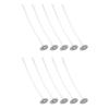50Pcs Candle Wicks Pre Waxed Cotton Core Wicks with Base for DIY Scented Candle Making 8cm   3.1in