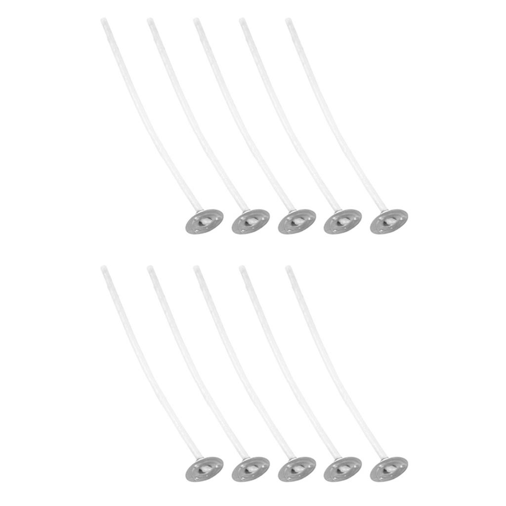 50Pcs Candle Wicks Pre Waxed Cotton Core Wicks with Base for DIY Scented Candle Making 8cm 3.1in