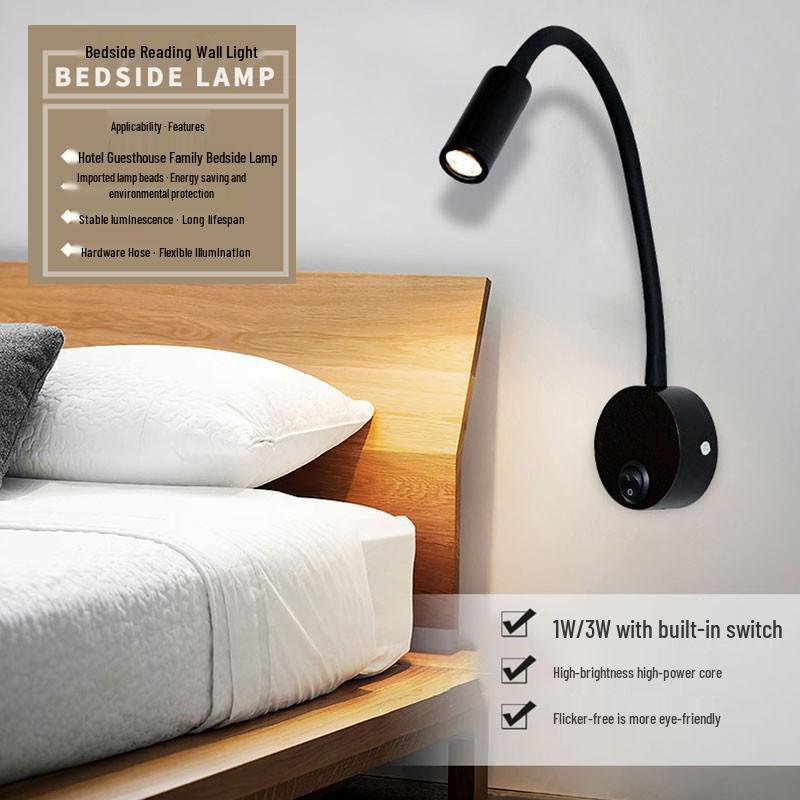 Flexible LED Spotlight: 1W/3W Wall Lamp for Clothing Store, Entrance, Painting, or Bedside Use