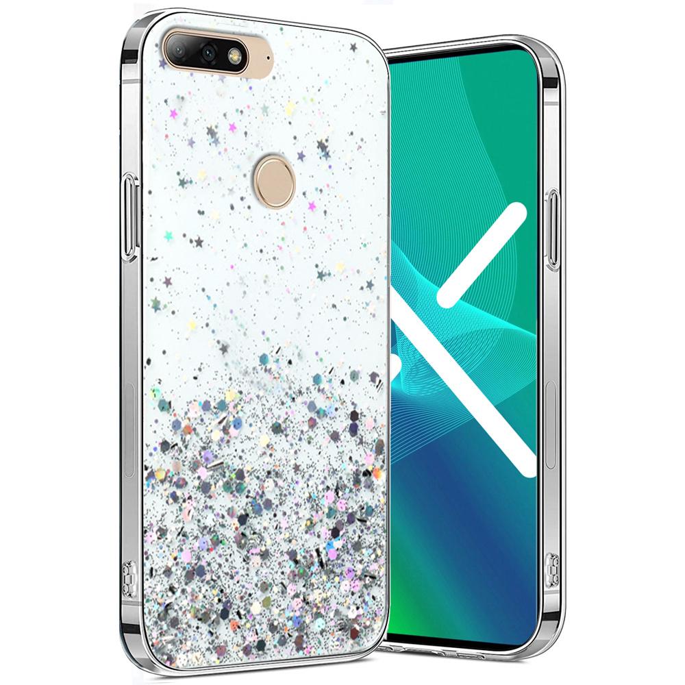 Case for Huawei Y7 2018/Enjoy 8, Glittery, transparent