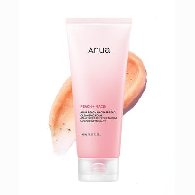 ANUA Peach Niacin Spread Reinigungsschaum Peelt und Verbessert Poren Spendet Feuchtigkeit und Hydratisiert für und Mischhaut Pfirsich Niacin Reinigungs Gesichts
