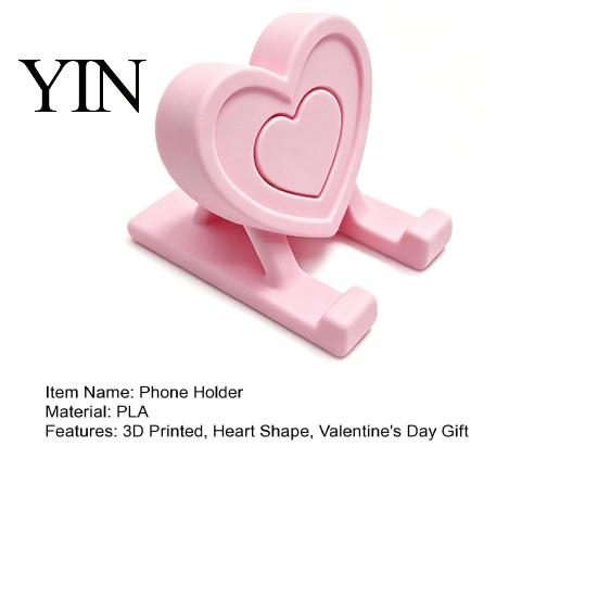 Cell Phone Mount 3D Printed Heart Holder, Love Shape Mobile Universal Stand Stand, Tablet Desk Mount, Valentine's Day Gift Holder