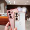 For Samsung Galaxy S24+ Case Love Heart Pattern TPU Phone Cover Electroplating Edge