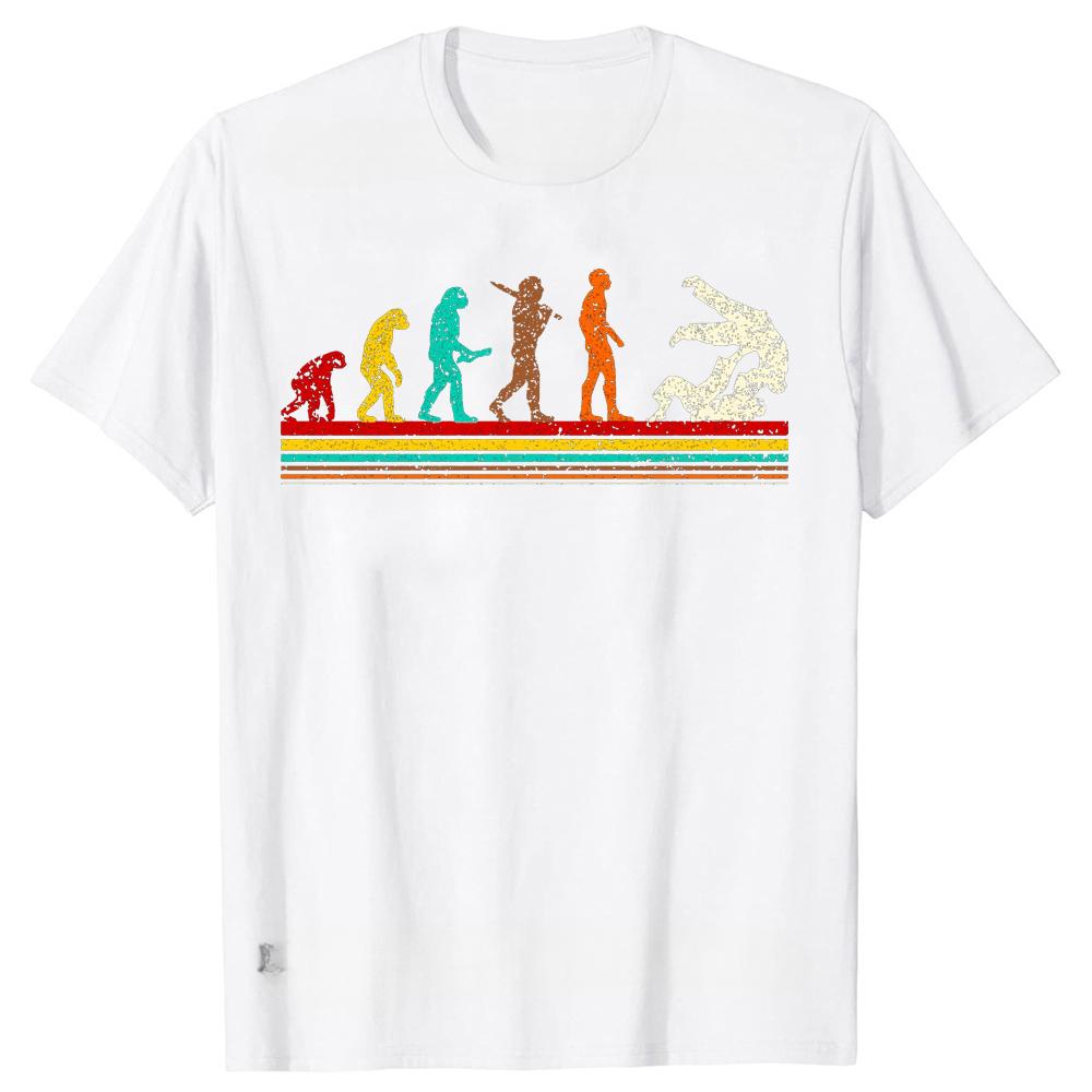 Novinka Evoluce Judo Retro Bojová umění Jiujitsu Klasická trička Ležérní Streetwear Hip Hop Móda Volná Prodyšná Pánská trička