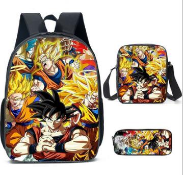 Dragon Ball Seven Dragon Ball Backpack Primary And Secondary School Students Three-Piece Set Schoolbag Children'S Satchel Pencil Case