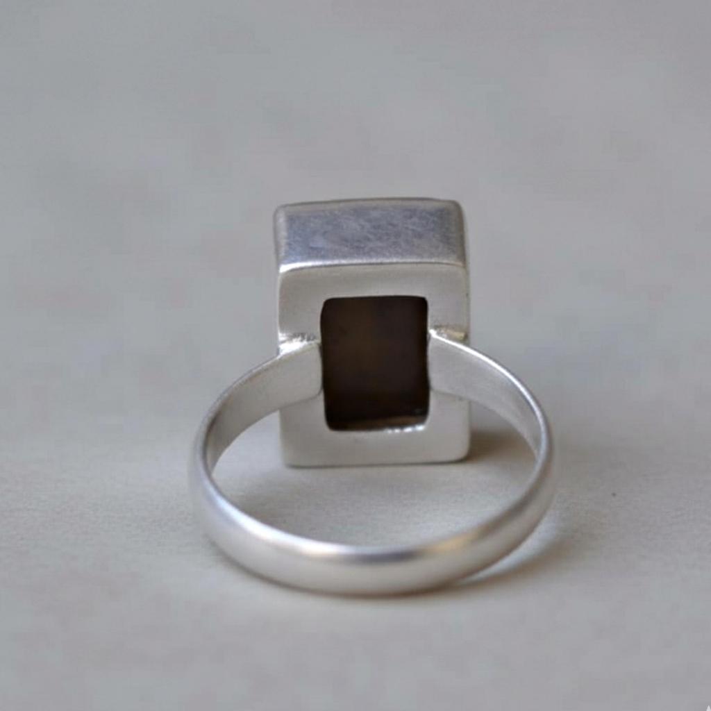Rectangular Cut Tiger Eye Statement Ring, 925 Sterling Silver Ring, Handmade Minimalist Everyday Wear Jewelry