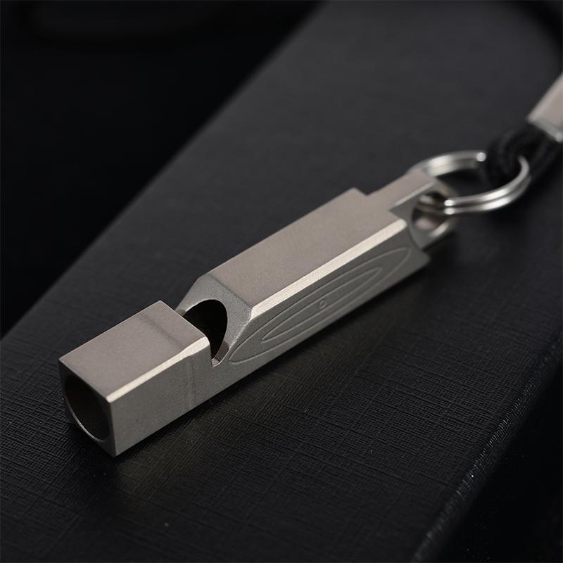 Titanium Alloy Whistle Dog Training Camping Outdoor Life-saving EDC Multitool 120dB High Frequency Survival Whistle