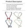 Adjustable Pet Necklace Cat Dog Crystal Collar Rhinestone Bone Pendant Cats Dogs Luxury Fashion Dress Up Decoration Accessories