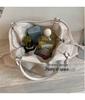 Korean Style Woven Texture Tote Bag: 2026 Fashion Versatile Shoulder Bag, Lazy Style, Large Capacity for Women.