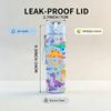 1PC Dinosaur Cartoon Colorful Sticker Print 750ml Color Plastic Sports Water Bottle Leakproof Flip Straw Lid Suitable for Sports Office Home Use