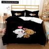 Cute Bubu Dudu Cartoon Bear Panda Duvet Cover kawaii Bedding sets Soft Quilt Cover and Pillowcases Single/Double/Queen/King Boys