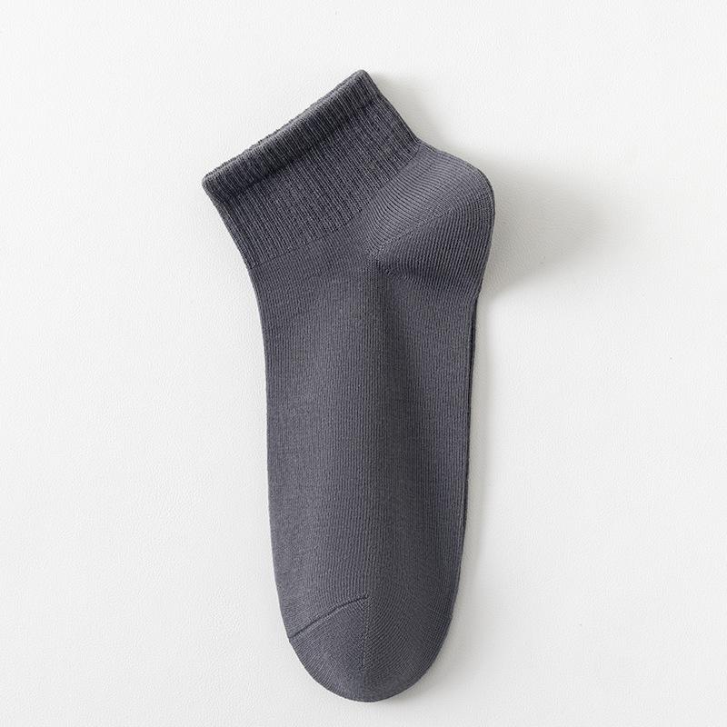 Men's Socks, Solid-color Cotton Socks, Summer Anti-odor, Sweat-absorbing, Antibacterial, Spring and Summer Thin Breathable Short Socks
