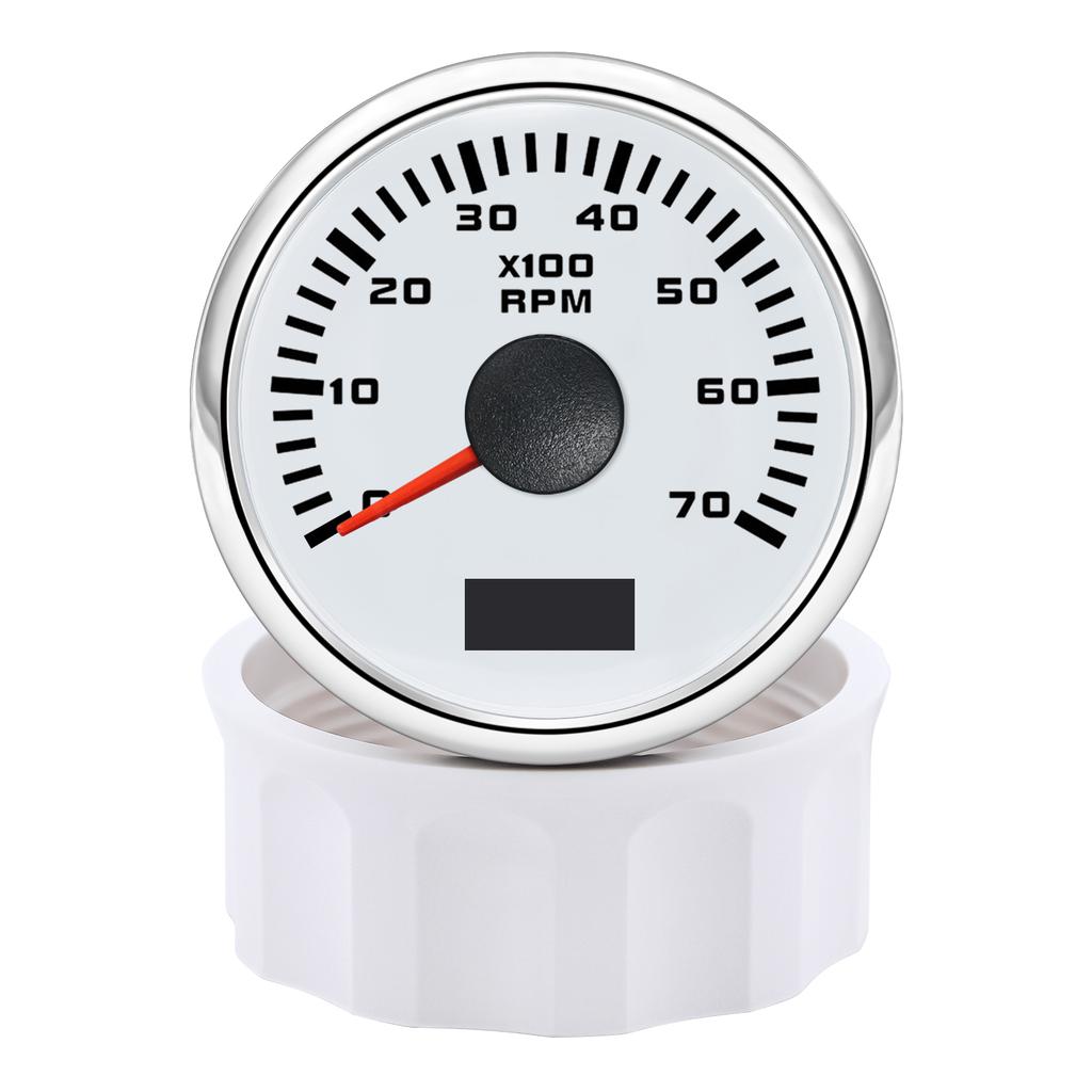52mm Tachometer 3000/4000/6000/7000/8000 RPM Tacho Meter With Hourmeter For Marine Boat Car Tachometer Red Backlight 12V 24V
