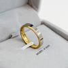 Engagement Rings Set for Men Women Stainless Steel Gold/ CopperColor 4/6 mm Glossy Finger Ring Wedding Jewelry Lover's Gifts
