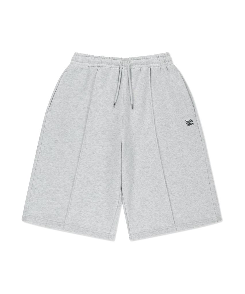 Brown Bless Tag Tuck Sweat Shorts - Ash