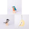 Wooden Parrot Figurine Animal Decor Gift For Office And Kids