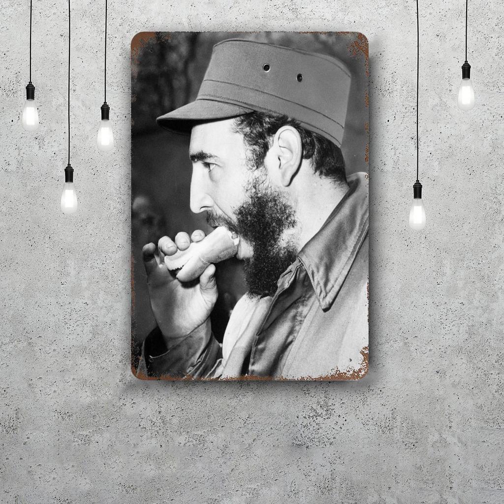 fidel castro Chairman Vintage Metal Tin Signs Posters Decor Retro Metal Plaque Wall Art Decor for Garage Bar