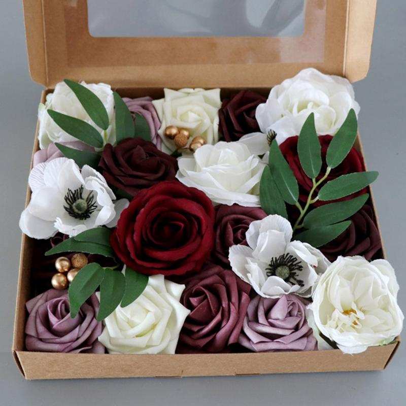 Große Blumen in Dekorativer Box Blumenkasten Tragbare Blumenaufbewahrung Geschenkverpackungsboxen Mit Klarem Fenster