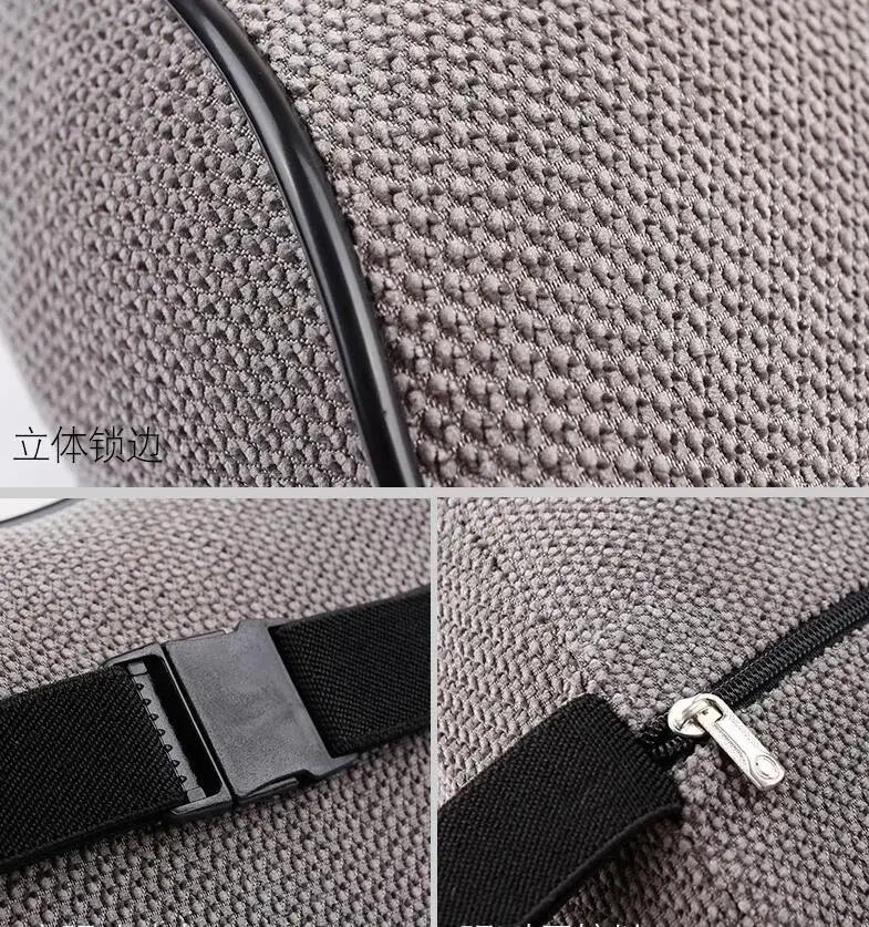 Cotton and Linen Car Neck Pillow Memory Foam Headrest Pillow Adjustable Car Neck Cushion Breathable Car Pillow Head Support