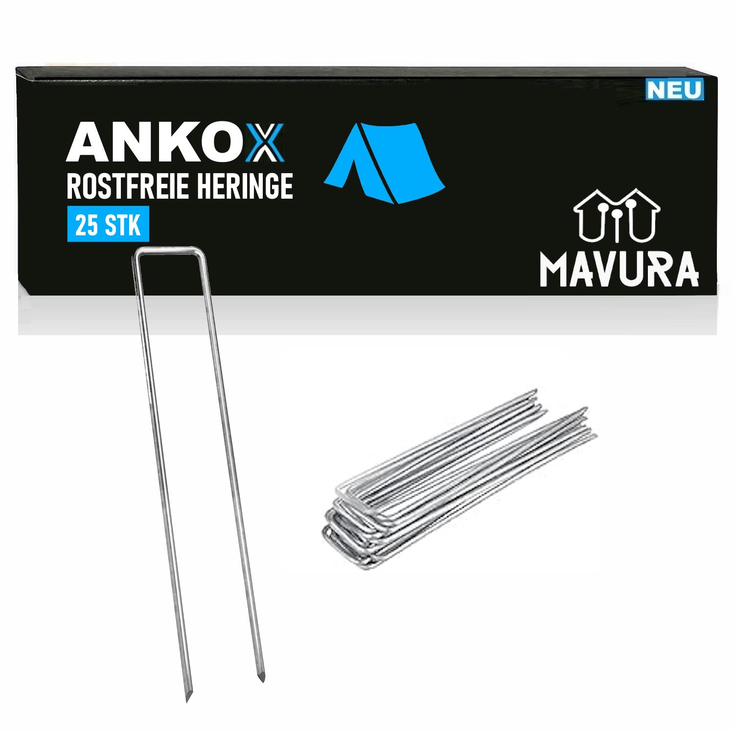 

ANKOX 25 pcs tent peg fixing anchor ground anchor galvanized rustproof