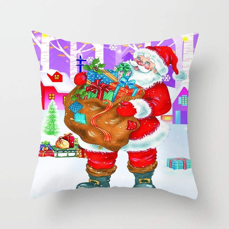 

Праздничная рождественская подушка с скандинавским принтом рождественской елки, наволочка для прикроватной тумбочки, задняя крышка для дома 40x40cm