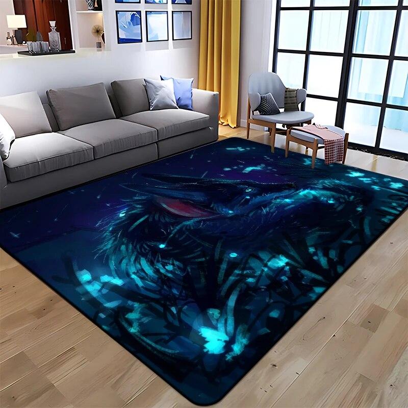 Best Selling Wolf Art Printed Carpet for Living Room Large Area Rug Soft Mat E-sports Chair Carpets Alfombra Gifts Dropshopping