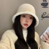 Autumn and Winter Face Showing Japanese Style Wool Bucket Hat Knitted Warm Fisherman Hat Outdoor Leisure