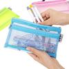 1/3PCS Transparent Zipper Pencil Case Mesh A6 Bills Storage Bag Clear Nylon Makeup Pouch Portable Examination Stationery Bag