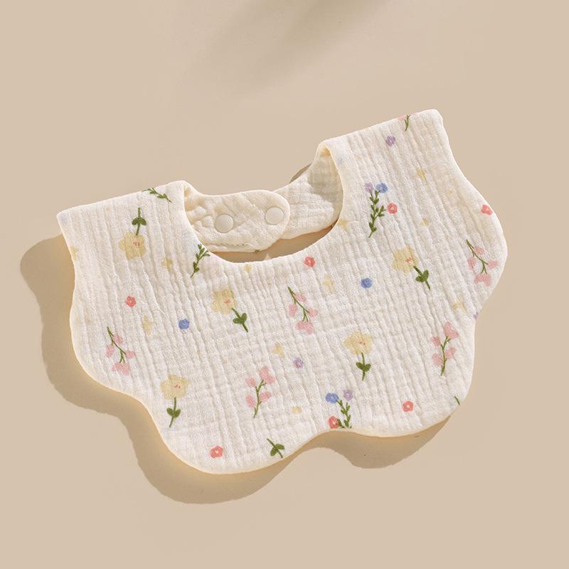 Six-Layer Cotton Petal Bib for Newborns, Boys & Girls - Thin, Soft & Absorbent