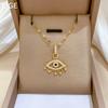 Micro-Inlaid Light Luxury Zircon Eyes Exquisite Micro-Inlaid Necklace Women'S Fashion Trend Collarbone Chain