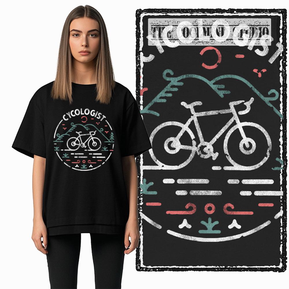 Coolmind Z1106100% Cotton Bike Printed Exclusive Graphic Men T Shirt Cotton Men Tshirt T-shirt for Men Loose Tee Shirt