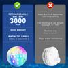 Rechargeable Submersible Pool Lights With Remote Waterproof Underwater Charging 16 Color Changing LED With Magnet Floating Light