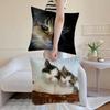 Cats Cushion Cover Linen Cushion Cover Soft Decorative Case For Sofa Home Decor