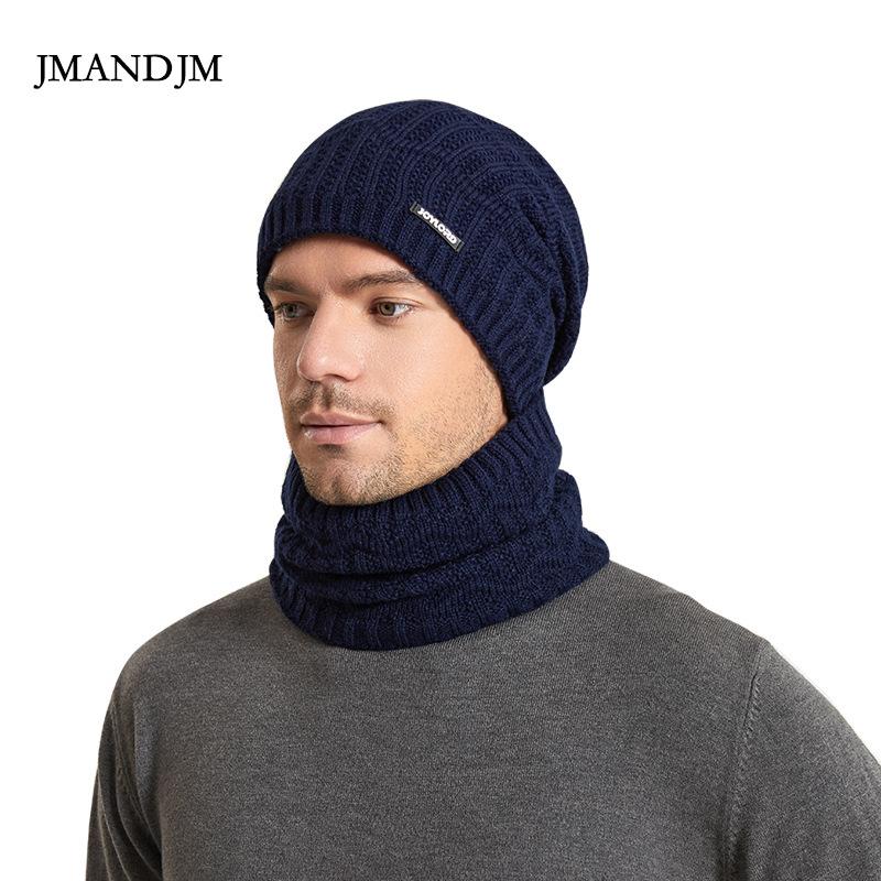 Осенне-зимняя теплая вязаная шерстяная шапка для мужчин и женщин в нейтральном — фото 6