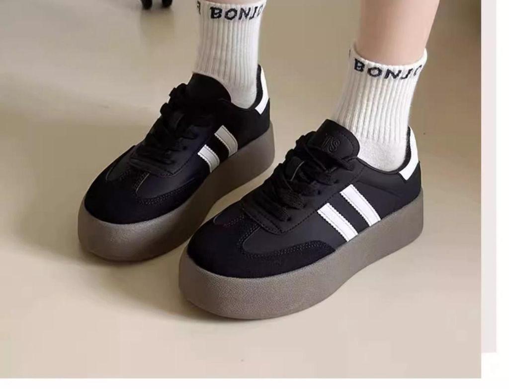 Women's 2026 Spring/Autumn Platform Lace-Up Thick-Soled German-Style Casual Fashion Shoes