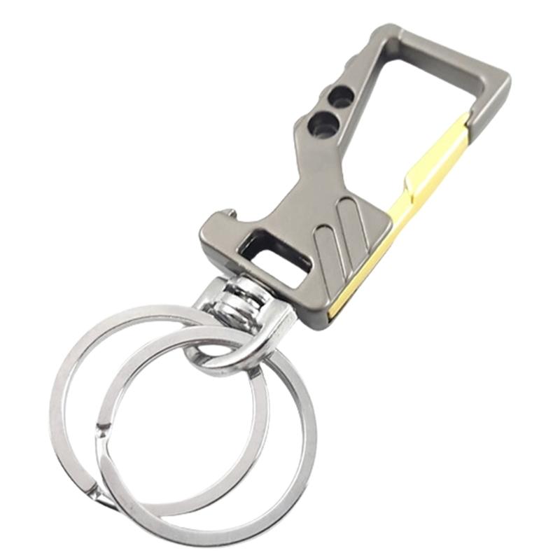 

Auto Car Key Holder Heavy Duty Metal Keychains Multifunction Car Key Chains Carabiner Clip Bottle Opener 2 Key Rings 1