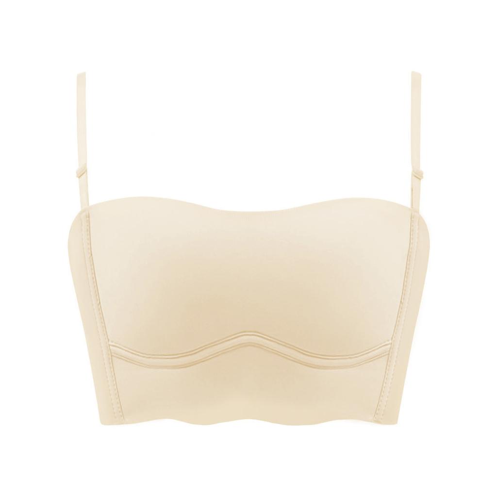 Traceless underwear women's thin tube top vest gathers, supports large breasts and shows small, no steel ring sling sports bra cover