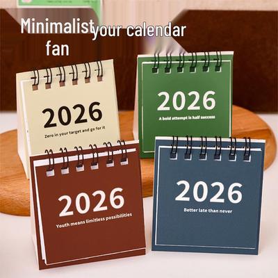 2026 Mini Simple Desk Calendar - Creative Student Desktop Ornament and Stationery Gift